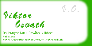 viktor osvath business card